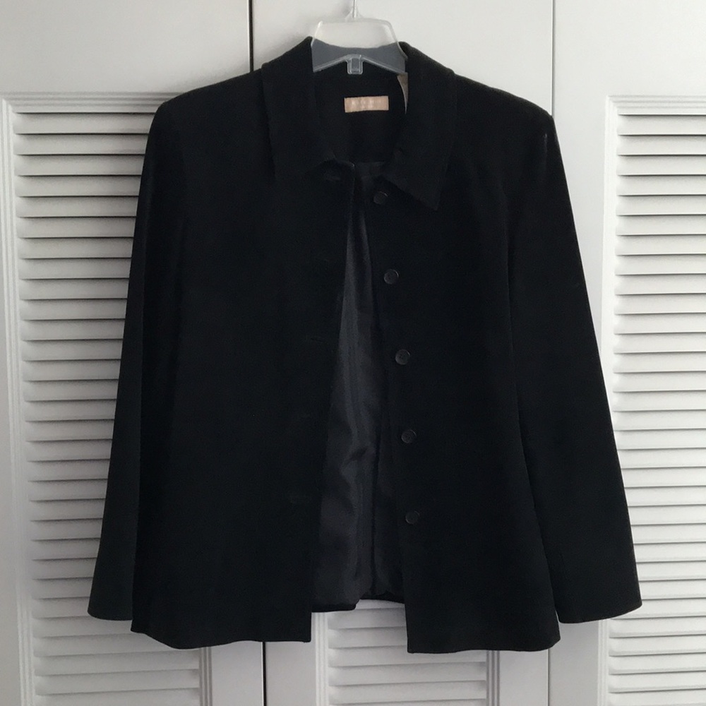 Black 100% suede leather jacket